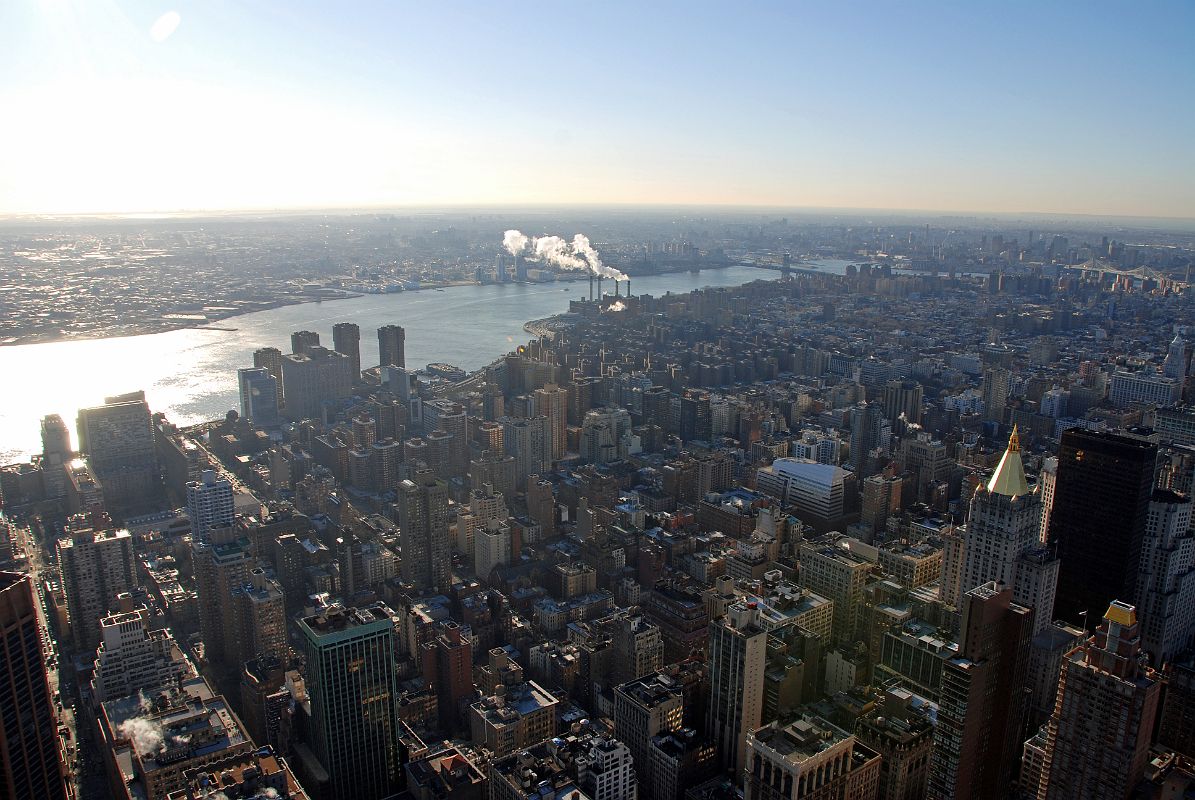 New York City Empire State Building 17 Southeast View, East River, Brooklyn Bridge